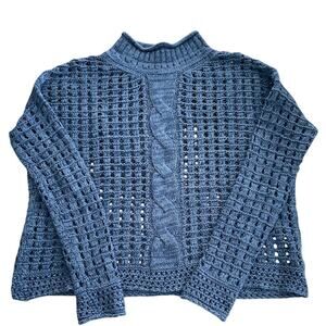 Free People oversized Boho cable Sweater SZ S